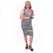 striped maternity dress