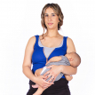 royal blue nursing tank with baby