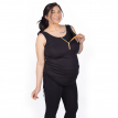 black maternity and nursing tank