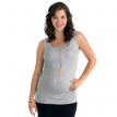 Grey Zippered Nursing Tank