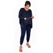 navy breastfeeding poncho with pocket